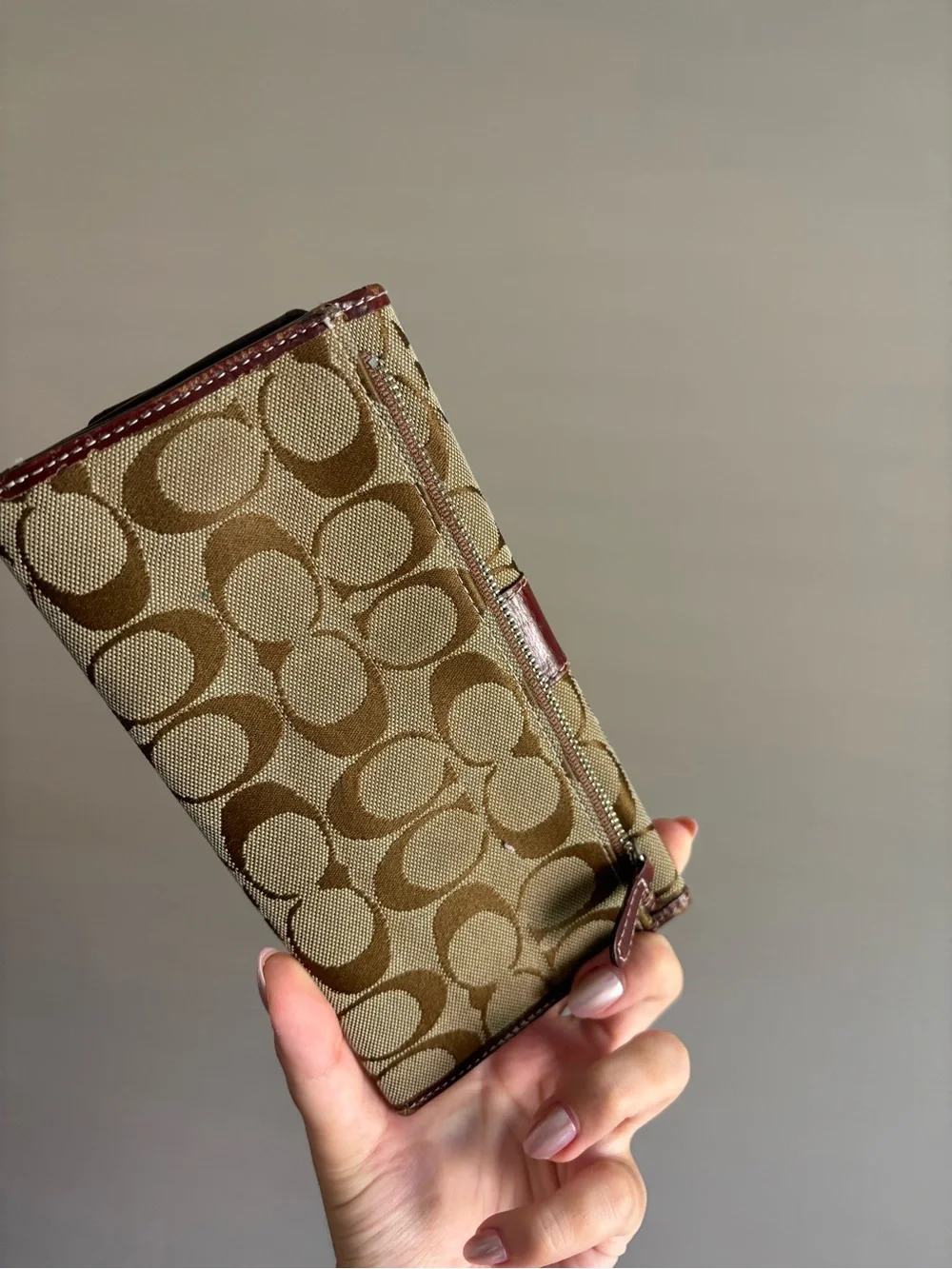 Coach Hamptons Signature Stripe Envelope Wallet
